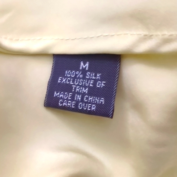 Saks Fifth Avenue silk slip w/ lace - Picture 4 of 4